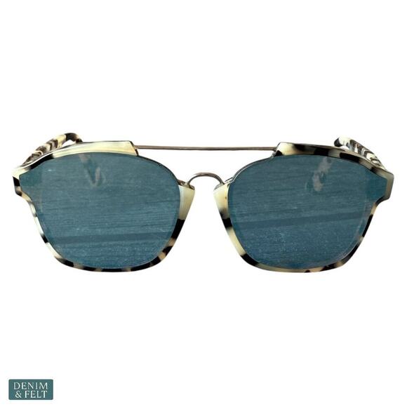 Christian Dior Abstract Aviator Sunglasses Beige Grey Tortoise Mirrored Lenses main image 8
